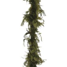 Pierka BOA oliva v zelenej farbe, dĺžka 180 cm, priemer 15 cm.