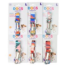 Vodítko pre psov v mixe farieb, dĺžka 120 cm a šírka 2 cm.