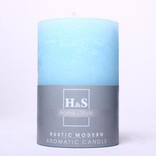 Modrý rustikálny voňavý sviečka