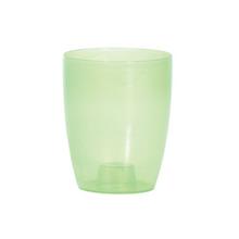 Zelený obal na orchideu z umelej hmoty.