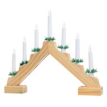 Vianočný svietnik hnedý LED s časovačom.