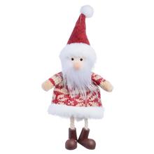 Textilný záves Santa Claus v červenej farbe s bielou bradou a čiapkou.