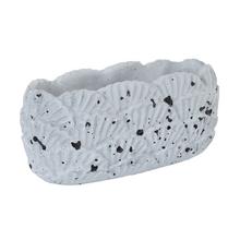 Obal cementový oválny v antickej šedej farbe.