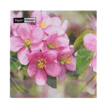 Vzorované servítky s motívom jablkových kvetov.