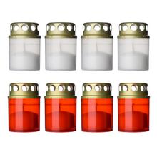 Náhrobné sviečky v plastovom kahanči, 4x35GR.