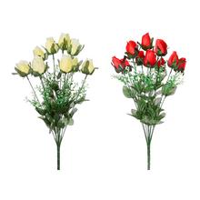 Kytica umelých ruží v mixe farieb, 45 cm.