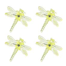 Žlté klipsy vo forme vážky, 4 kusy.