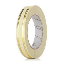 Smútočná stuha krémová s lesklými pruhmi.