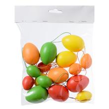 Miešané plastové vajíčka v rôznych farbách, balenie 16 kusov.