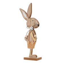 Drevený zajačik stojaci hnedý/nat.