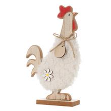 Drevený kohútik v prírodnej, červenej a bielej farbe.