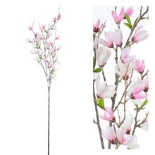 Umelý konár magnólie s ružovými kvetmi, 89 cm.