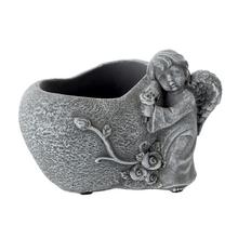 Obal srdce anjel cement sivá