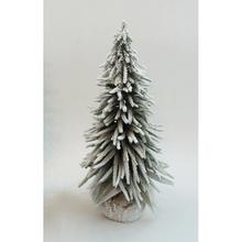 Umelý stromček v jute s osneženým vzhľadom, 60 cm vysoký.