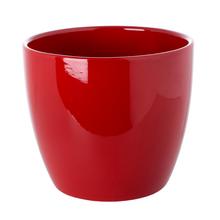 Červený keramický obal na kvety