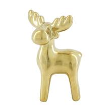 Zlatý sob z keramiky s lesklým povrchom.