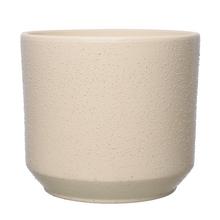 Obal na kvetináč v béžovej farbe s textúrou.