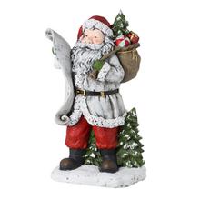 Keramická dekorácia Santa Claus s darčekmi.