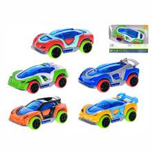 Sada športových autíčok v rôznych farbách.