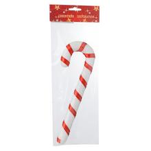 Vianočný záves v tvare lízatka, červený a biely.