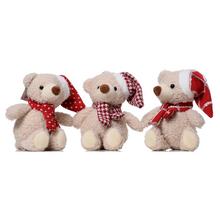 Medvedík biely s čiapkou mix 19 cm