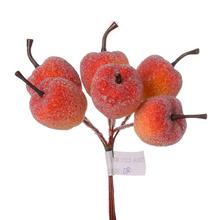 Zápich jabĺčka cukrové, červené a žlté, 6 kusov, 13 cm.