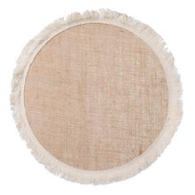 Prestieranie z juty s bielym okrajom, priemer 34 cm.