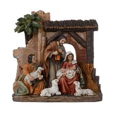 Vianočný betlehem s postavami a zvieratami, výška 11 cm.