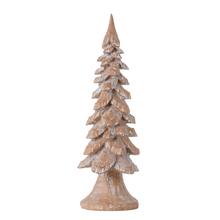 Vianočný stromček z polyresínu v hnedej a striebornej farbe.