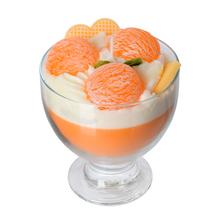 Sviečka dezert pohár oranž pomaranč.