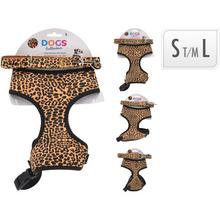 Postroj pre psa s leopardím vzorom, veľkosť M.