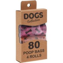 Tašky pre psa, 80 kusov, 4 rolky.