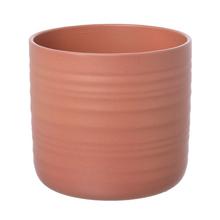 Keramický kvetináč SUNBURN 850/12 v hnedo-oranžovej farbe.