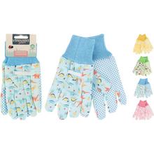 Záhradné rukavice pre deti v rôznych farbách a vzoroch.