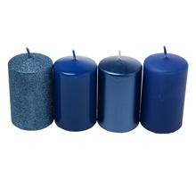 Sada sviečok v mixe modrých farieb.