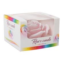 Ružová sviečka v tvare ruže s diódou.