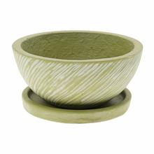 Misa s podložkou v olivovo zelenej farbe, keramická, mrazuvzdorná.