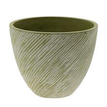 Keramický kvetináč Riley v olivovo zelenej farbe.