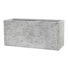 Biely obdĺžnikový kvetináč EDEN