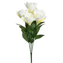 Kytica magnólie krémová s zelenými listami, 52 cm.