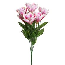 Kytica ružovej magnólie s zelenými listami, 52 cm.