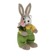 Zajac s kvetmi, slamový dekoratívny prvok na Veľkú noc.
