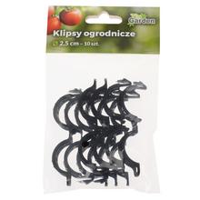 Klipsy na opory pre záhradu, balenie 10 kusov, priemer 2,5 cm.
