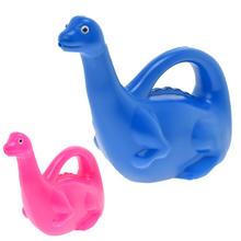 Detská krhla v tvare dinosaura, modrá a ružová.