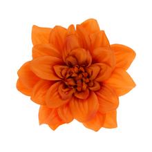 Umelá kvetina hlava dahlia v oranžovej farbe.