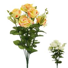 Kytica umelých ruží v mixe farieb, 45 cm.