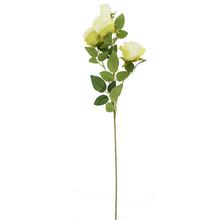 Umelá ruža zelená so 4 hlavami, 72 cm