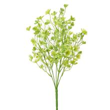 Umelé kvety so zeleno-zelenými lístkami.