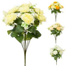 Kytica umelých ruží v mixe farieb, 44 cm.