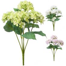 Umelé kvety hortenzia mix v troch farbách.